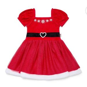 Holiday Time Toddler Girls Red Tutu Dress Size 3T NWT